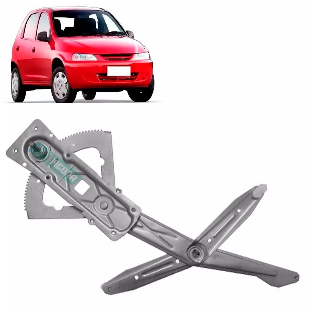 MAQUINA VIDRO MANUAL DIR PINO BAIXO CELTA 00 A 06 2 PORTAS  (93260866-R3336D)