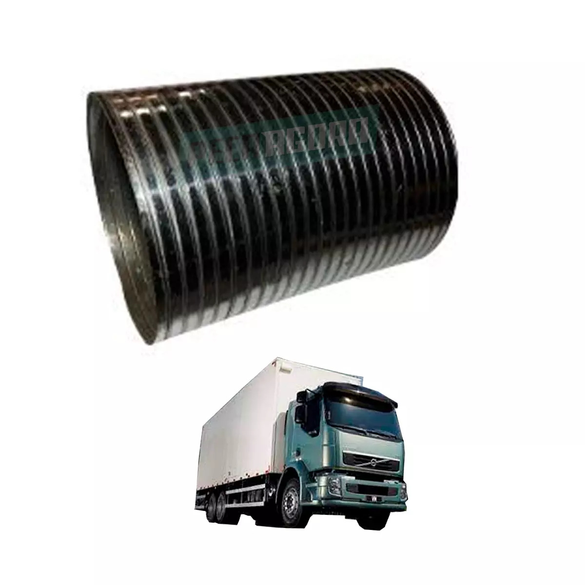 TUBO SANFONADO FLEXIVEL ESCAPE VOLVO VM  270 4X2 EURO 5 - GALVANIZADO 140MM (204