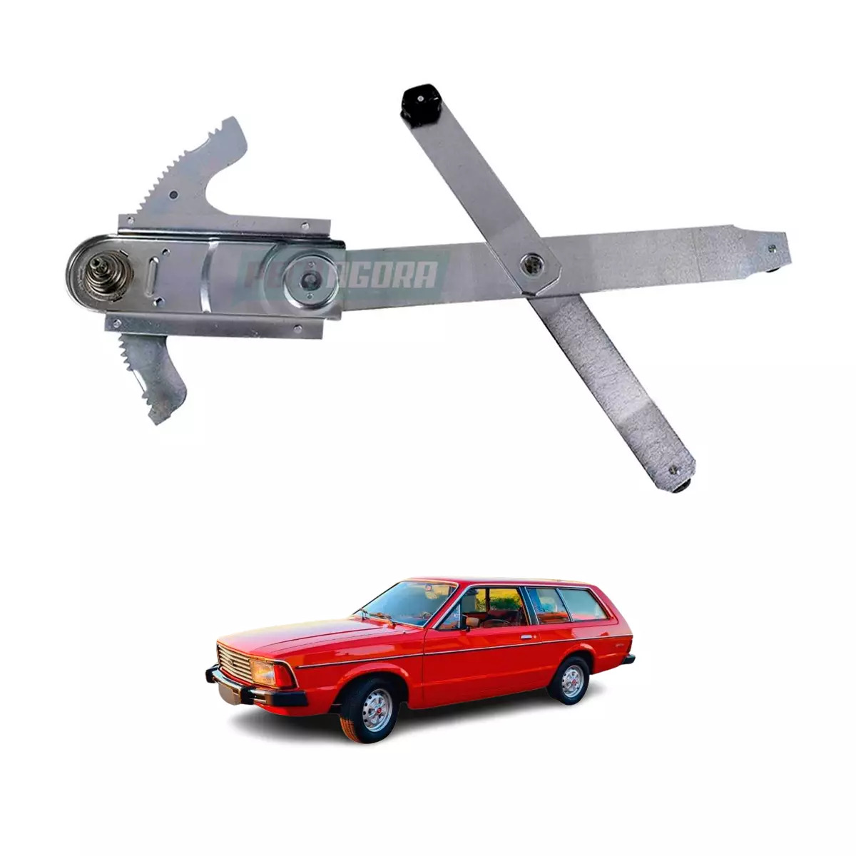 MAQUINA VIDRO MANUAL ESQ BELINA II 1978 ATE 1991 CORCEL II 1979 ATE 1981 (BD8M62