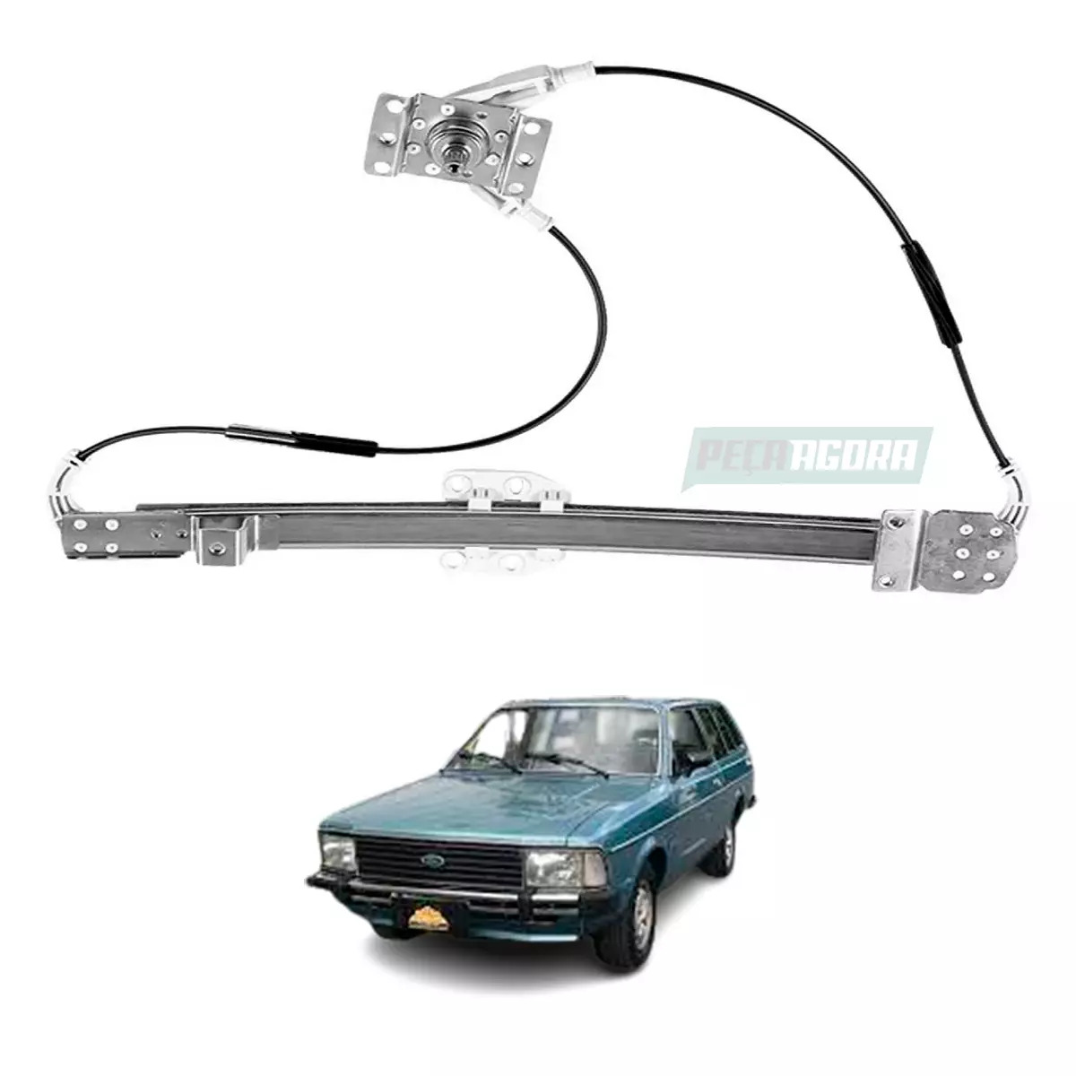 MAQUINA VIDRO MANUAL ESQ BELINA II 1982 ATE 1991 CORCEL II 1982 ATE 1986 DEL REY