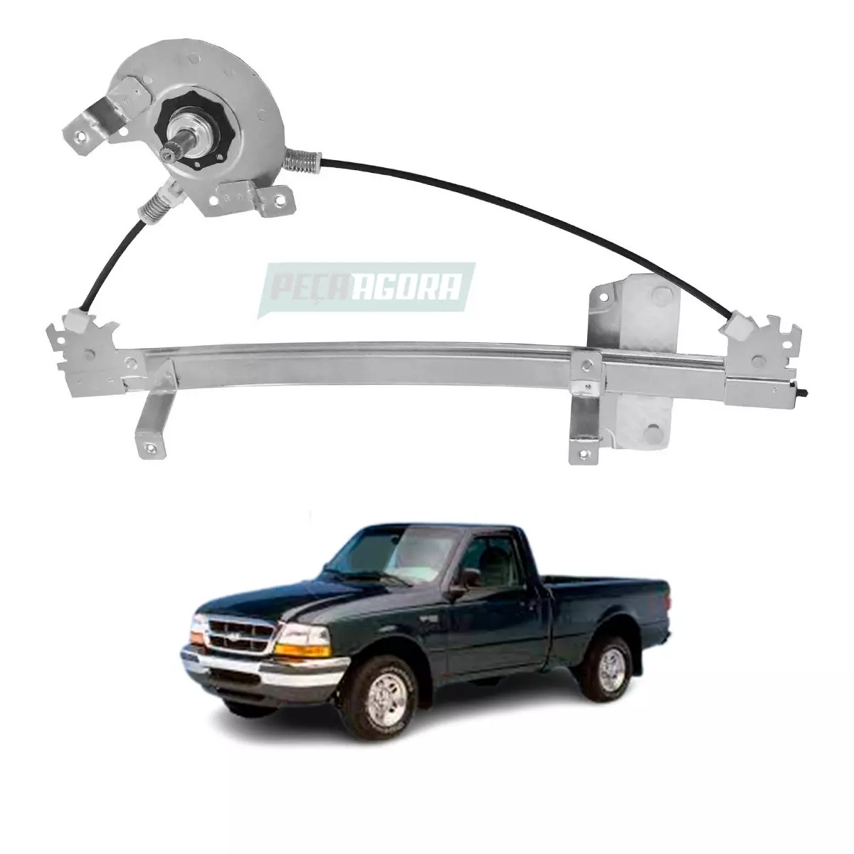 MAQUINA VIDRO MANUAL TRASEIRA ESQ RANGER 1998 ATE 2011 (YL543527001AA-R5154E)