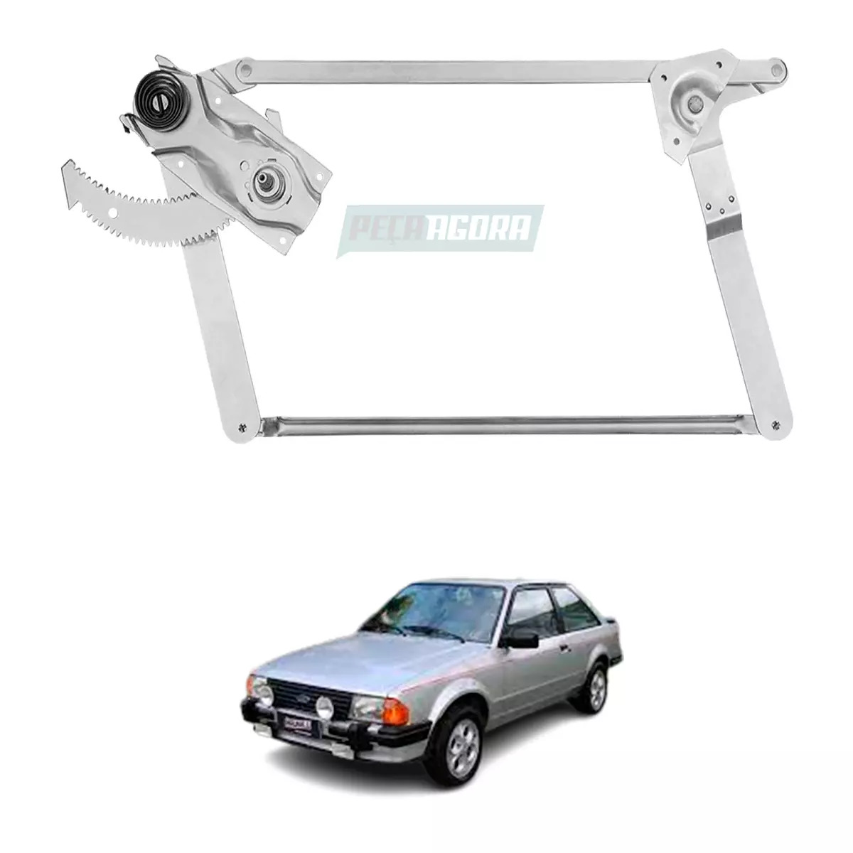 MAQUINA VIDRO MANUAL ESQUERDA PINO BAIXO ESCORT 83 A 86 (81ABB23201AF-R5210E)