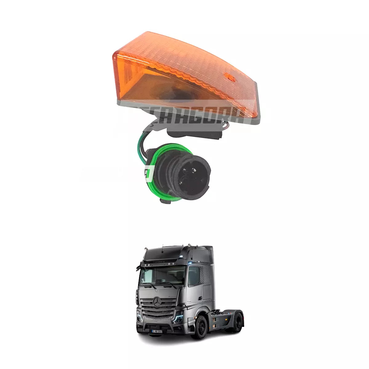 LANTERNA SETA PISCA DIREITO MB ACTROS COM SOQUETE (9418200921-9438200321)