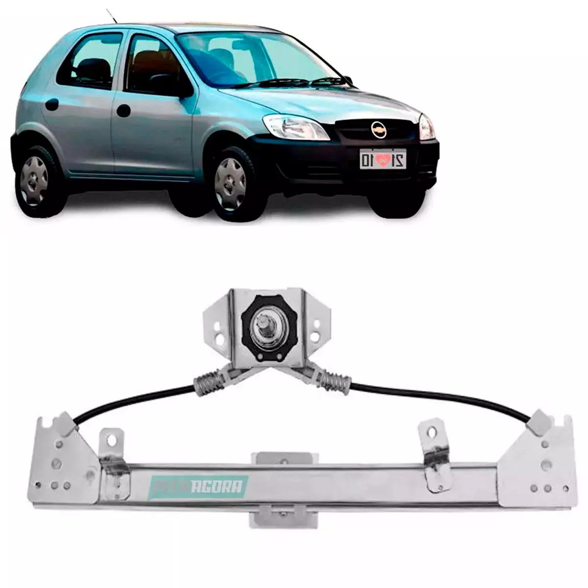 MAQUINA VIDRO MANUAL DIR TRASEIRA CELTA 02 A 06 4 PORTAS PINO BAIXO  (93363560-R