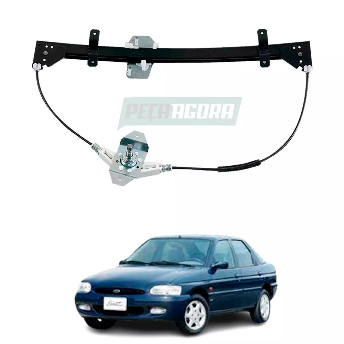 MAQUINA VIDRO MANUAL DIANTEIRA DIR ESCORT HATCH SEDAN WAGON 1997 ATE 2003 POINTE
