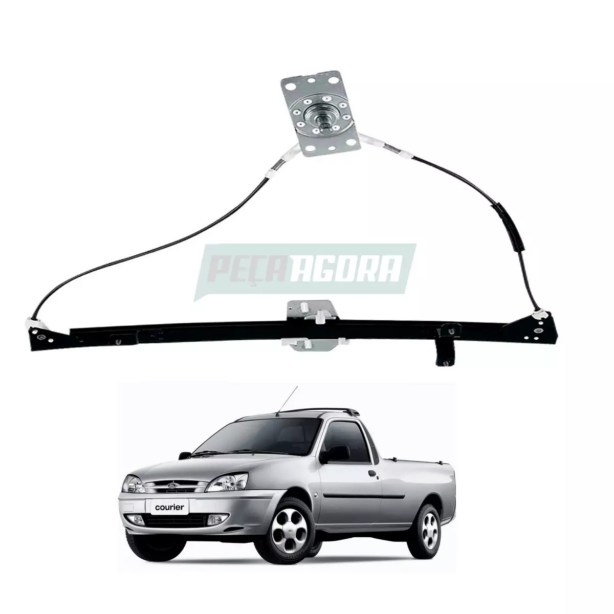 MAQUINA VIDRO MANUAL ESQ COURIER 1997 ATE 2013 FIESTA 1996 ATE 2003 (96FGB23201A