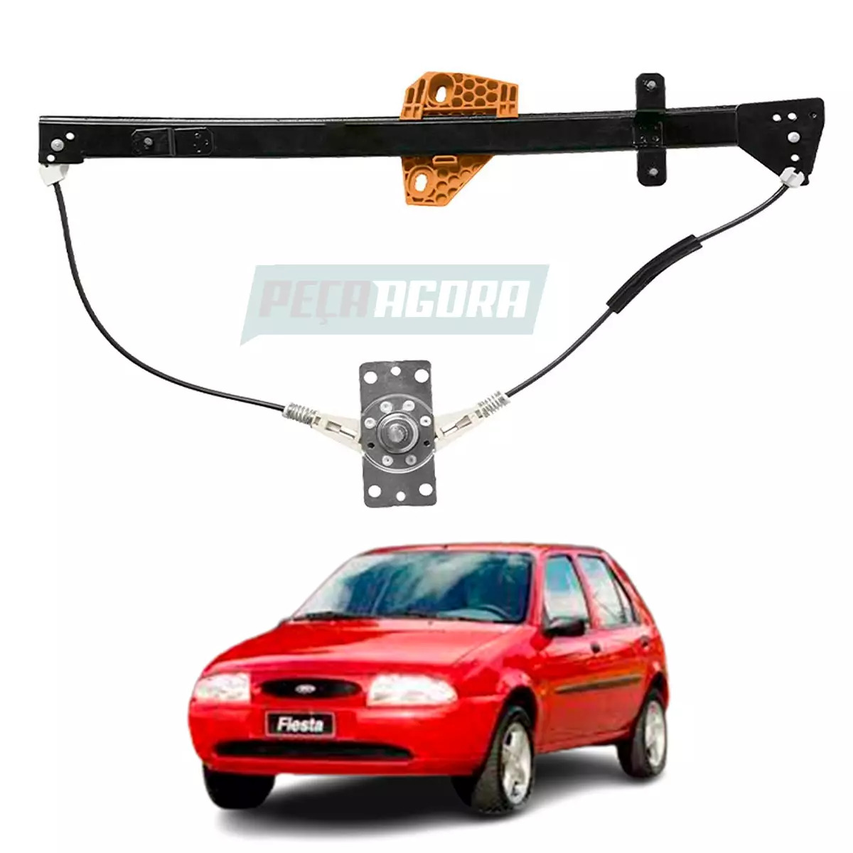 MAQUINA VIDRO MANUAL DIANTEIRA DIR  FIESTA 1996 ATE 2003 STREET (96FGA23200AC-R5