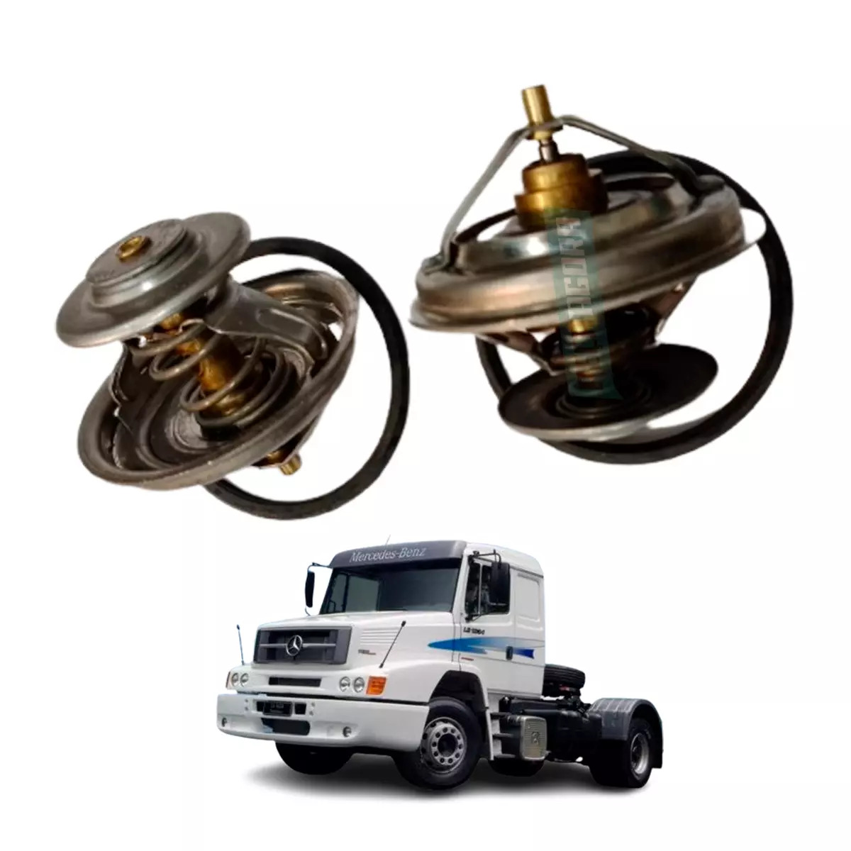 JOGO PECAS DO TERMOSTATICO MERCEDES BENZ 1634 LS 2006 OM 457 LA  1634 LS 2007 OM