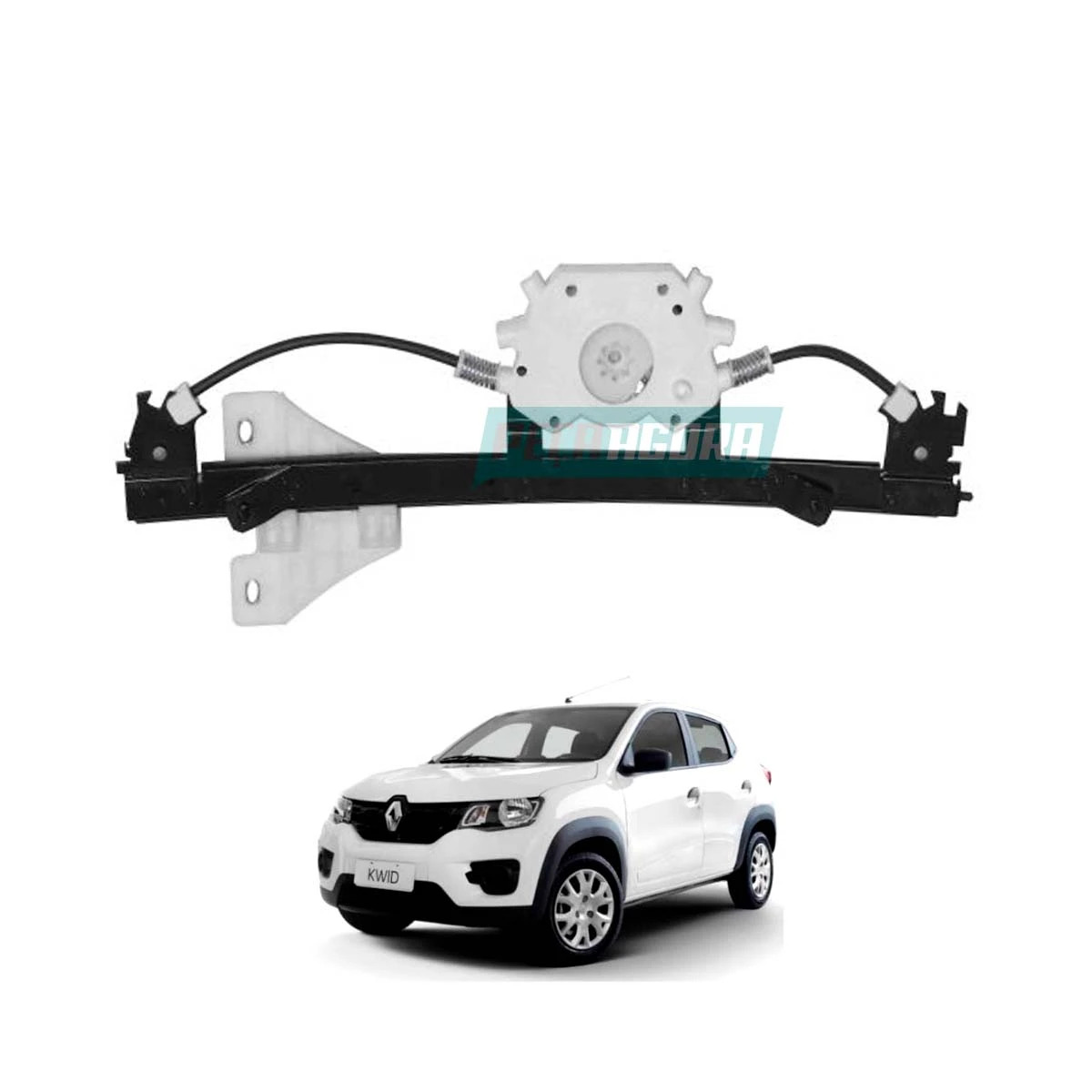 MAQUINA VIDRO ELETRICA DIANT ESQ SEM MOTOR MABUCHI RENAULT KWID 2017 DIANTE (807
