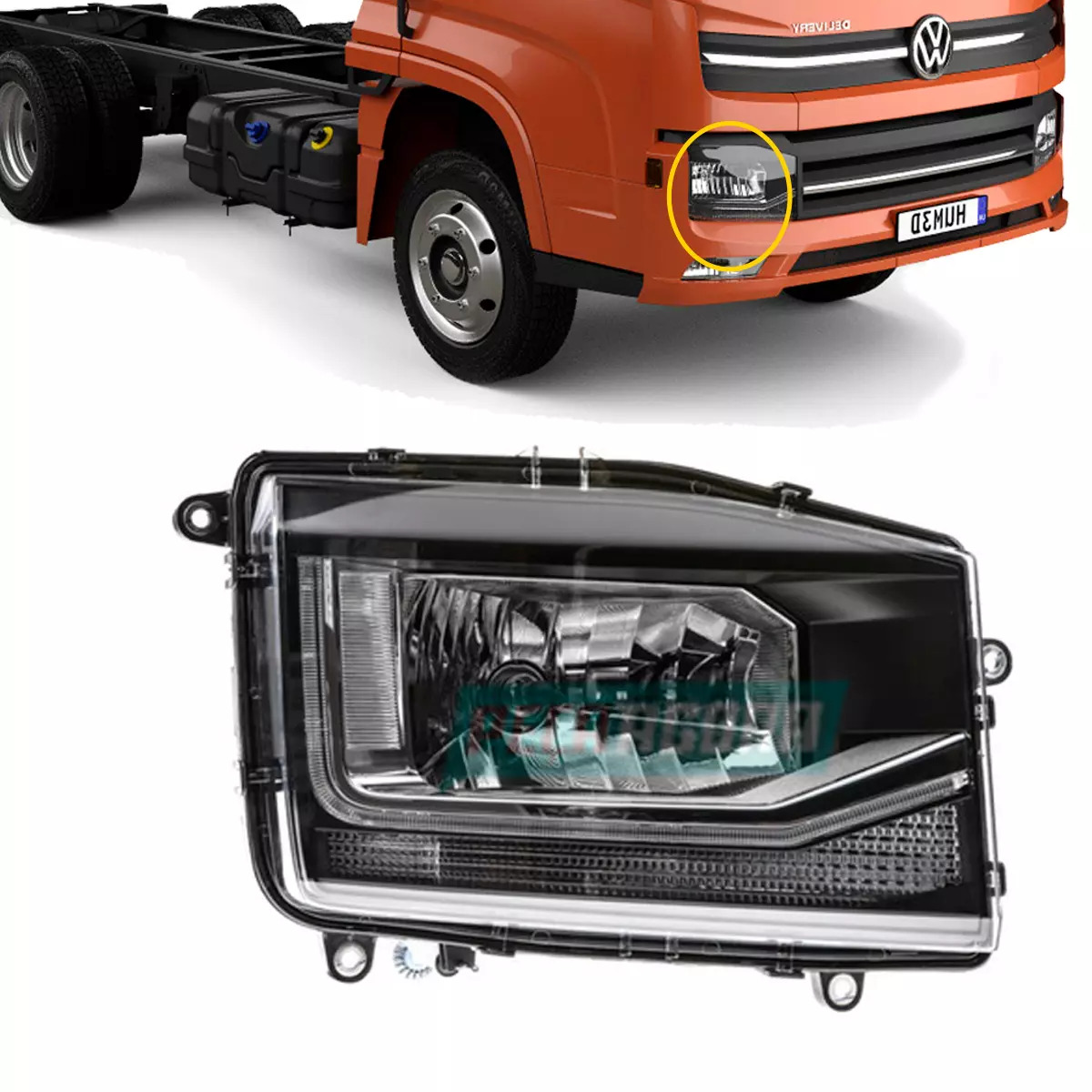 FAROL DIREITO VW DELIVERY EXPRESS 2019... (23B941034A-23B941034C-L0513016-C64000