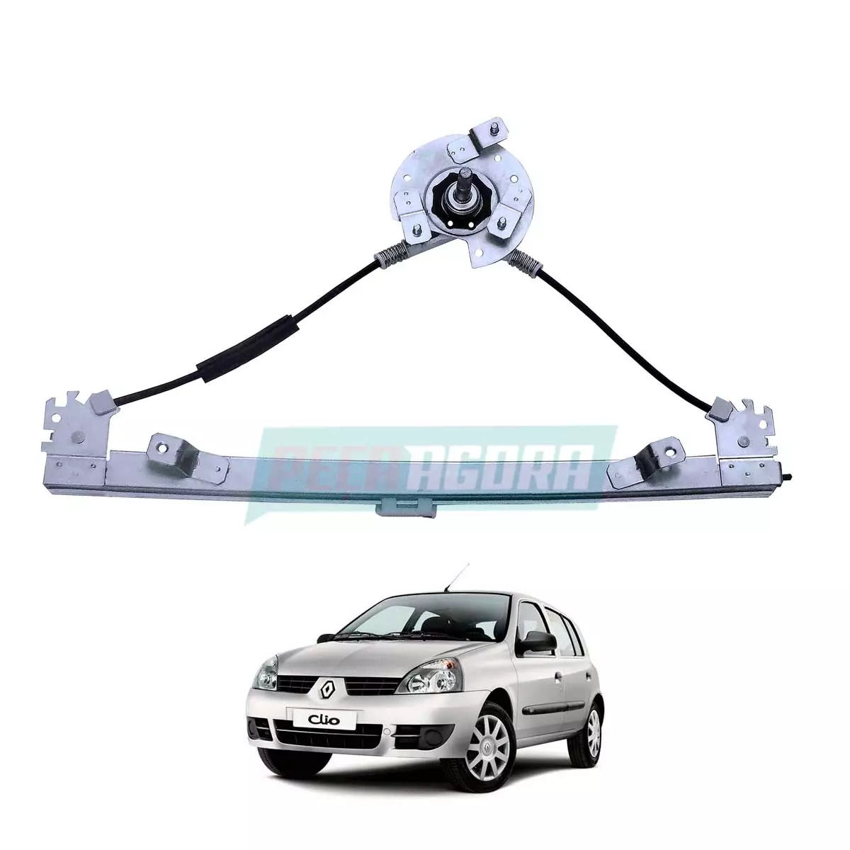 MAQUINA DE VIDRO MANUAL DIANTEIRA ESQ CLIO 1999 A 2016 (7700842239-R7495E)