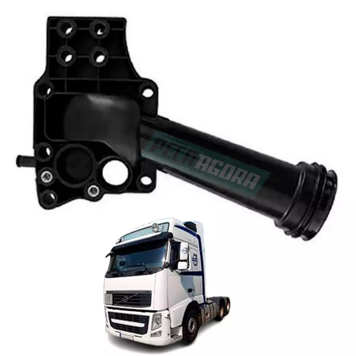 TUBO SAIDA AGUA CONEXAO VALVULA TERMOSTATICA VOLVO FH13 / FM13 / B11R MOTOR VOLV
