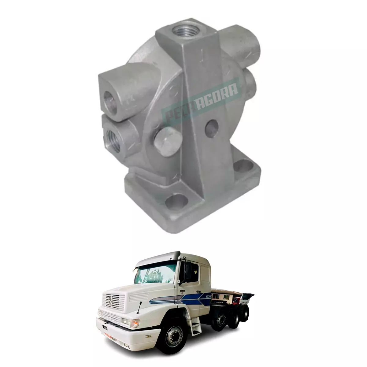 CABECOTE FILTRO SEPARADOR D AGUA MB 1935 1941 2635 COM MOTOR OM447 (3824767069.)