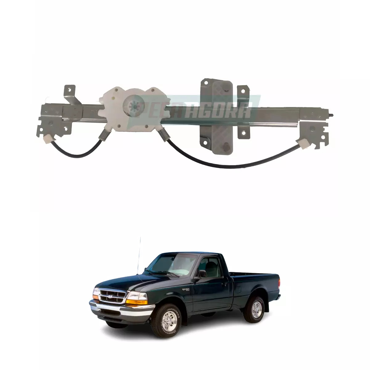 MAQUINA VIDRO ELETRICA TRASEIRA ESQ SEM MOTOR MABUCHI 8 DENTES RANGER 1998 ATE 2