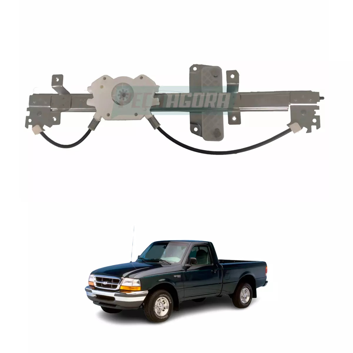 MAQUINA VIDRO ELETRICA TRASEIRA DIR SEM MOTOR MABUCHI 8 DENTES RANGER 1998 ATE 2