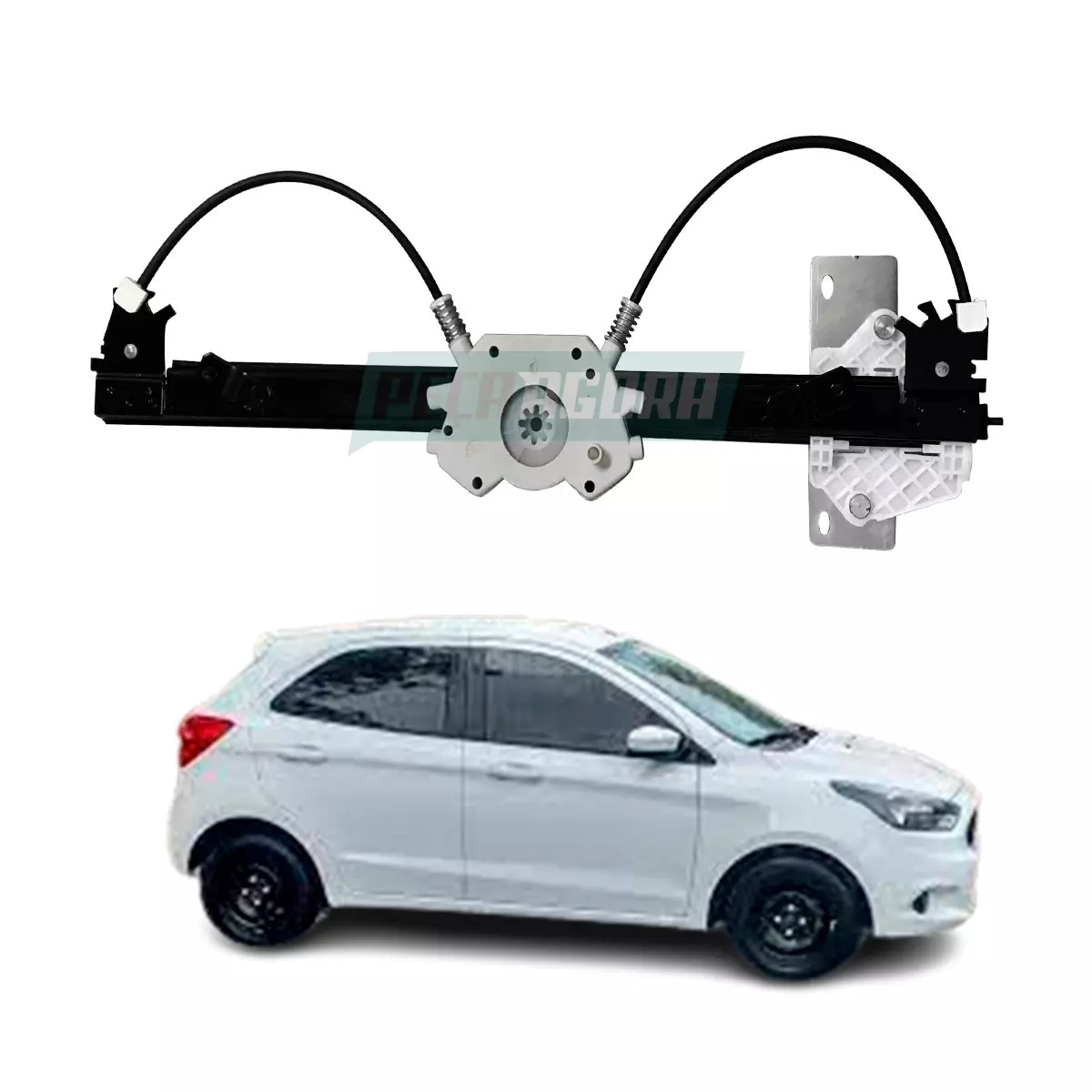 MAQUINA VIDRO ELETRICA DIANTEIRA ESQ SEM MOTOR MABUCHI 8 DENTES ​KA 2014 EM DI