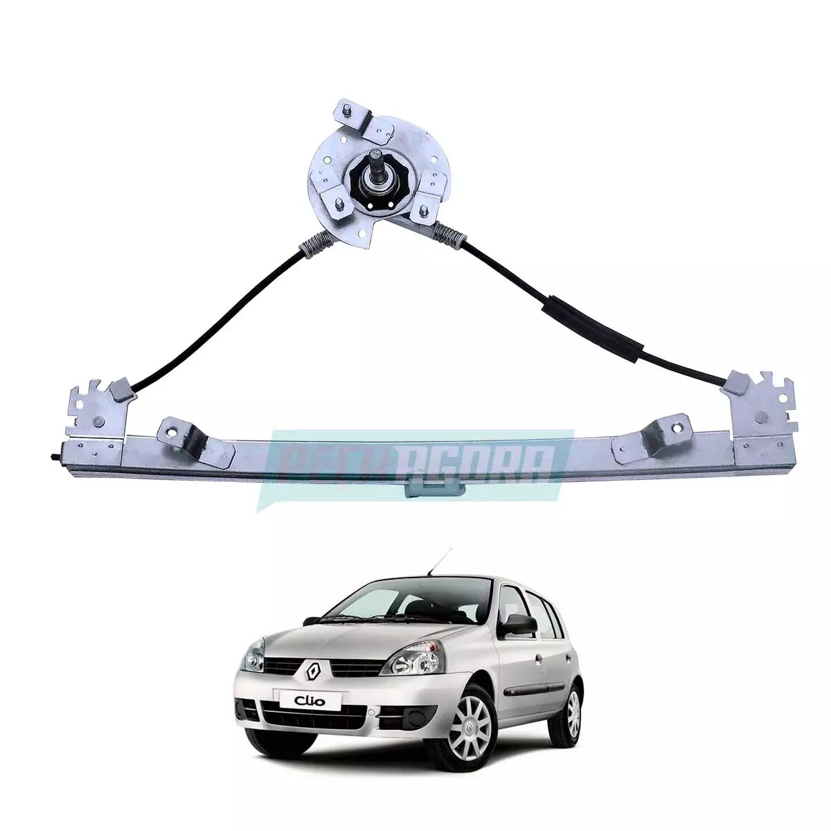 MAQUINA VIDRO MANUAL TRASEIRA DIR RENAULT CLIO 99 ATE 2016 SYMBOL 09 ATE 2013 (7