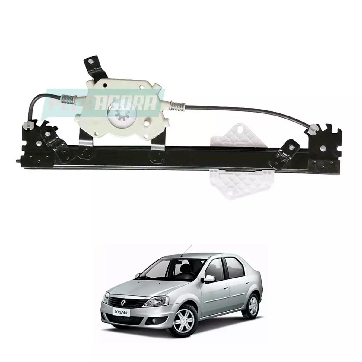 MAQUINA VIDRO ELETRICA TRAS DIR SEM MOTOR MABUCHI LOGAN 2007 A 2013 (8200619588-