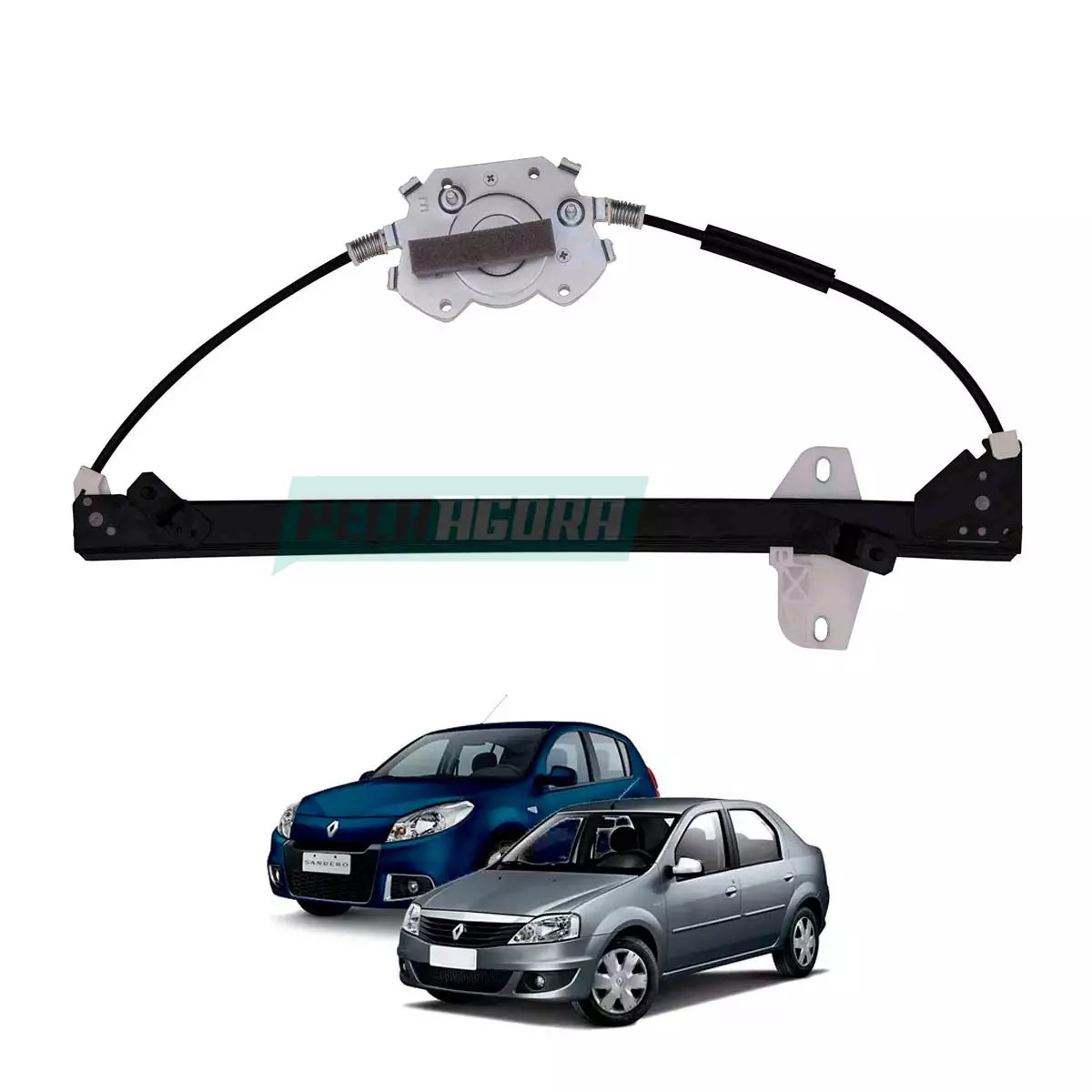 MAQUINA VIDRO ELETRICA TRAS DIR SEM MOTOR MABUCHI LOGAN SANDERO 2013 DIANTE (827