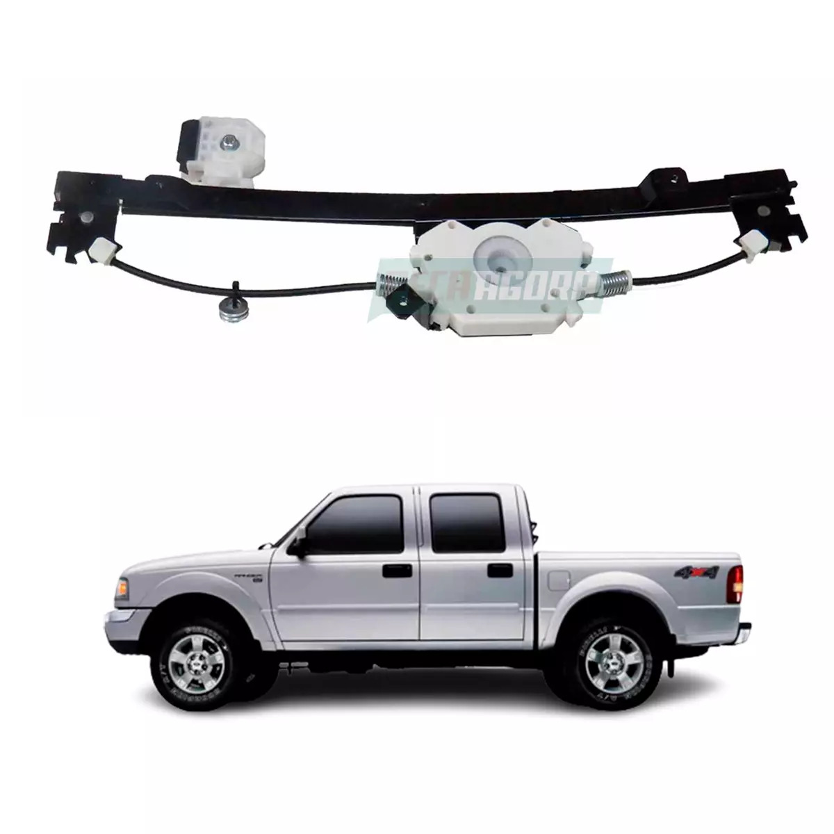 MAQUINA VIDRO ELETRICA TRASEIRA ESQ SEM MOTOR ORIGINAL RANGER 2012 EM DIANTE (AB