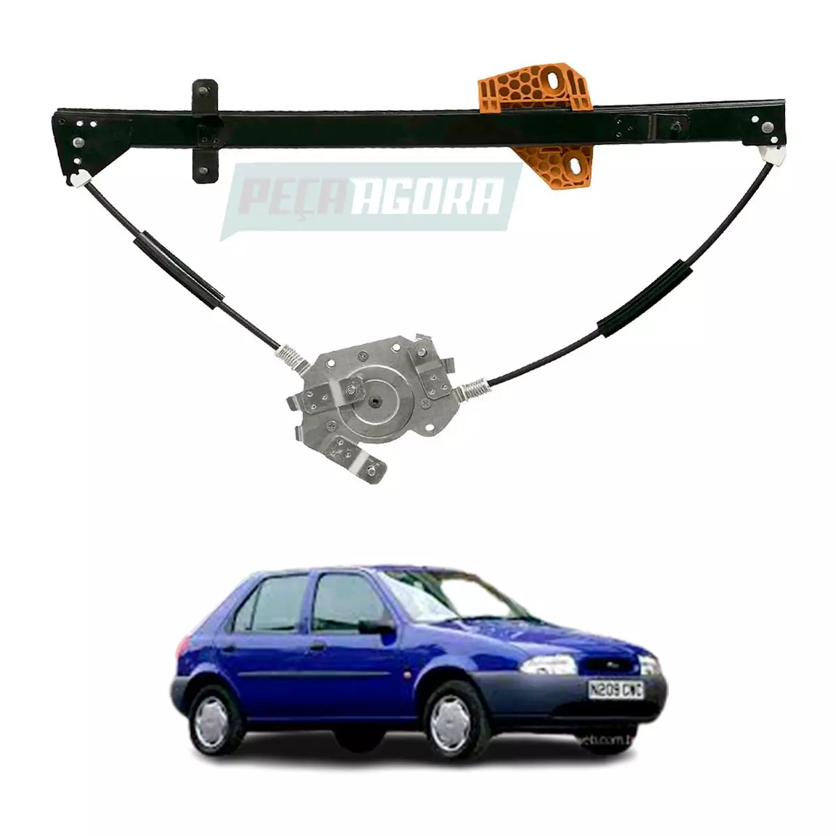 MAQUINA VIDRO ELETRICA DIANTEIRA DIR SEM MOTOR MABUCHI 8 DENTES FIESTA 1996 ATE 