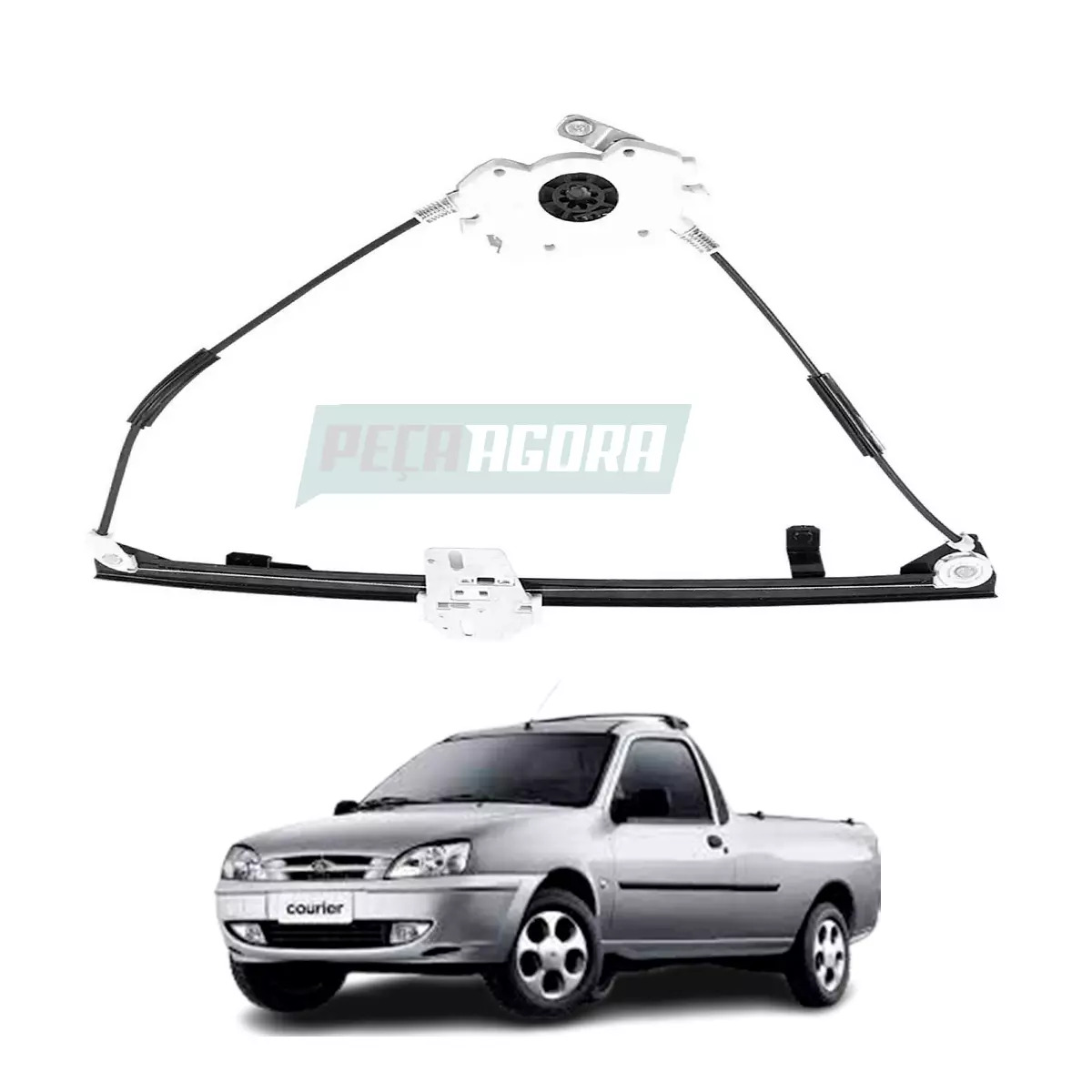 MAQUINA VIDRO ELETRICA DIR SEM MOTOR MABUCHI 8 DENTES ​COURIER 1997 ATE 2013 F