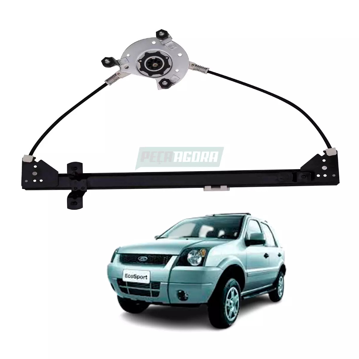 MAQUINA VIDRO ELETRICA TRASEIRA ESQ SEM MOTOR MABUCHI 8 DENTES ​ECOSPORT 2003 