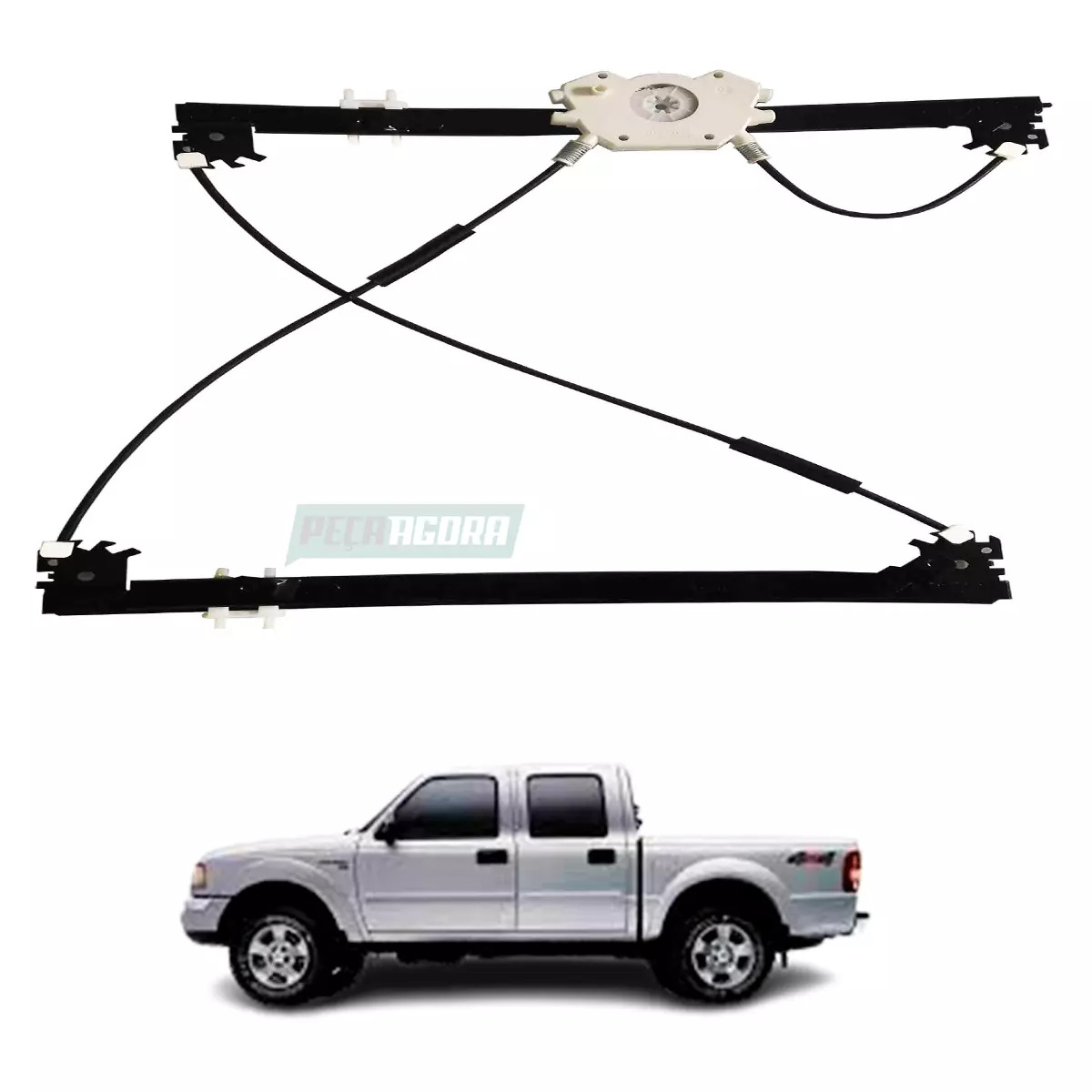 MAQUINA VIDRO ELETRICA DIANTEIRA ESQ SEM MOTOR MABUCHI 8 DENTES ​RANGER 2012 E