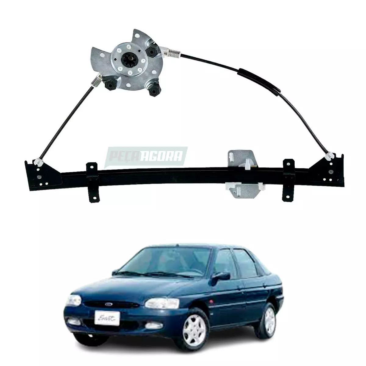 MAQUINA VIDRO ELETRICA DIANTEIRA DIR SEM MOTOR MABUCHI 8 DENTES ​ESCORT HATCH 