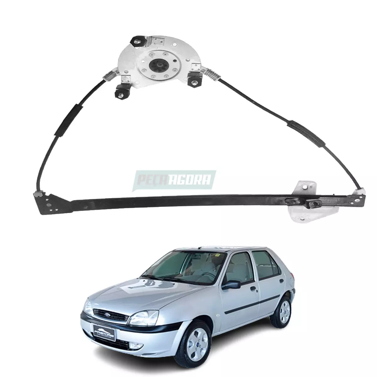 MAQUINA VIDRO ELETRICA DIANTEIRA ESQ SEM MOTOR MABUCHI 8 DENTES FIESTA 2002 ATE 