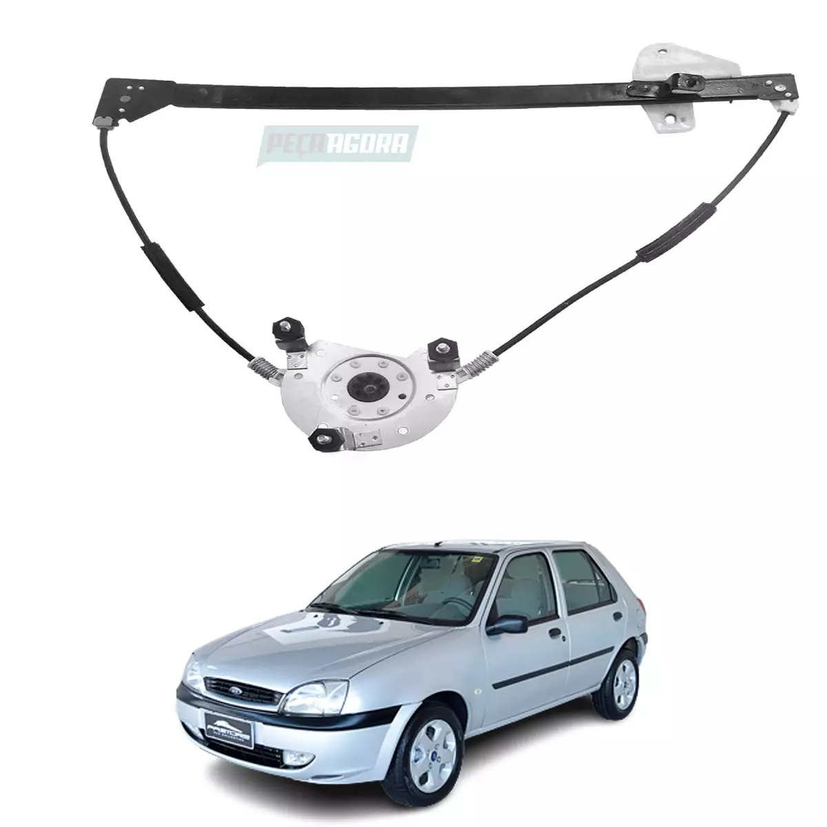 MAQUINA VIDRO ELETRICA DIANTEIRA SEM MOTOR MABUCHI 8 DENTES ​FIESTA 2002 ATE 2