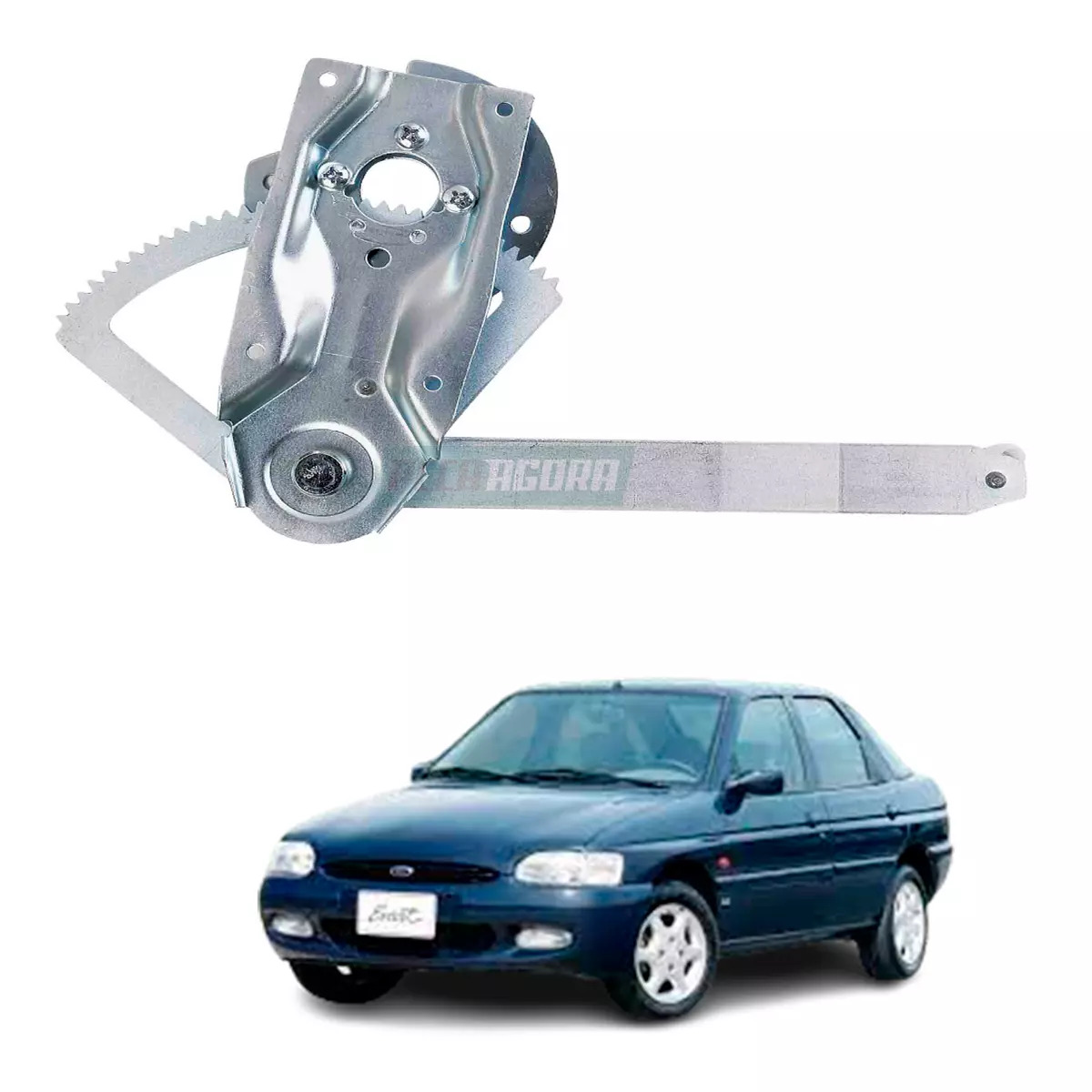 MAQUINA VIDRO ELETRICA TRAS ESQ ESCORT SEM MOTOR MABUCHI 8 DENTES ​SEDAN WAGON