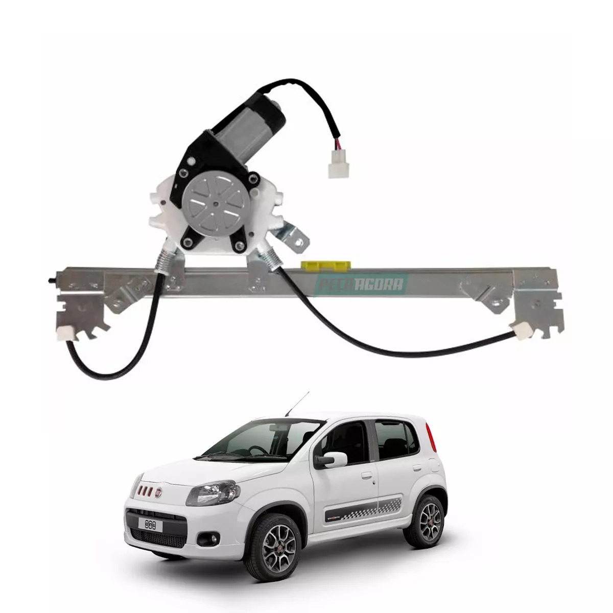 MAQUINA VIDRO TRASEIRA ESQ COM MOTOR UNO 2010 EM DIANTE 4 PORTAS  (518358880-R14
