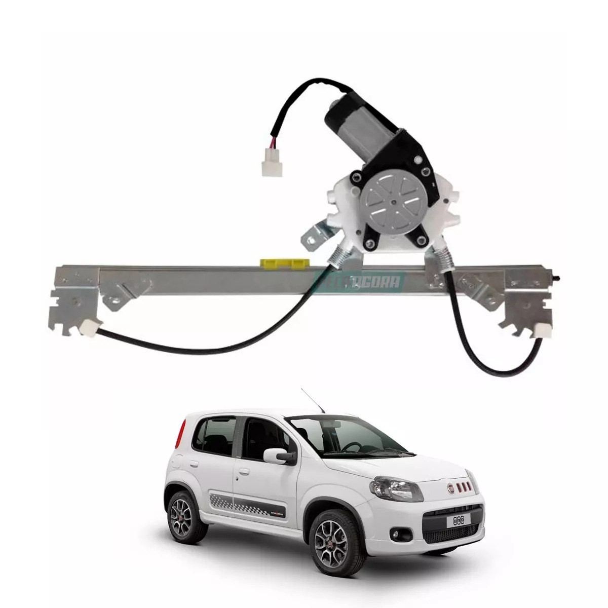 MAQUINA VIDRO TRASEIRA DIR COM MOTOR UNO 2010 EM DIANTE 4 PORTAS  (518358879-R14