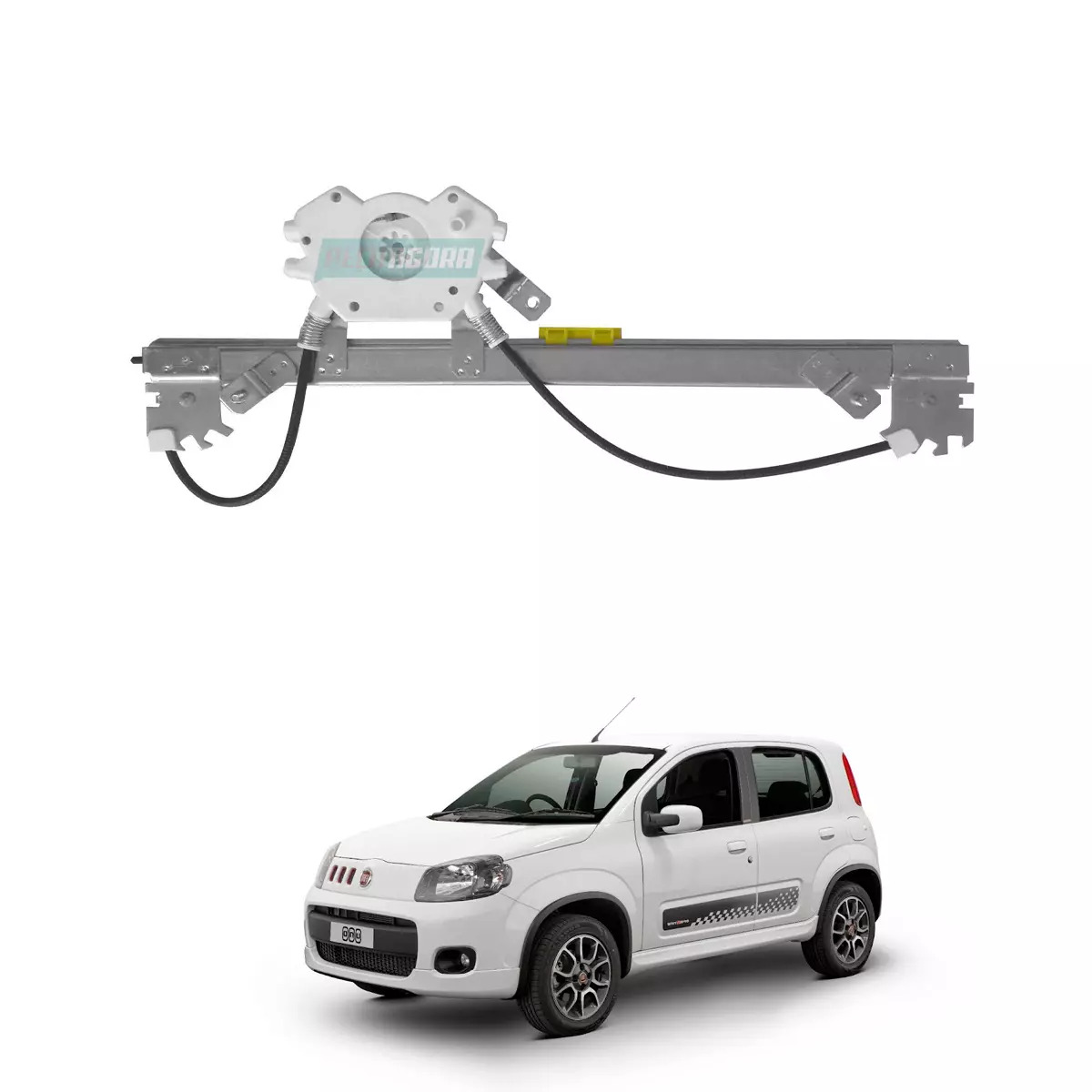 MAQUINA VIDRO TRASEIRA ESQ SEM MOTOR UNO 2010 EM DIANTE 4 PORTAS  (518358880-R14