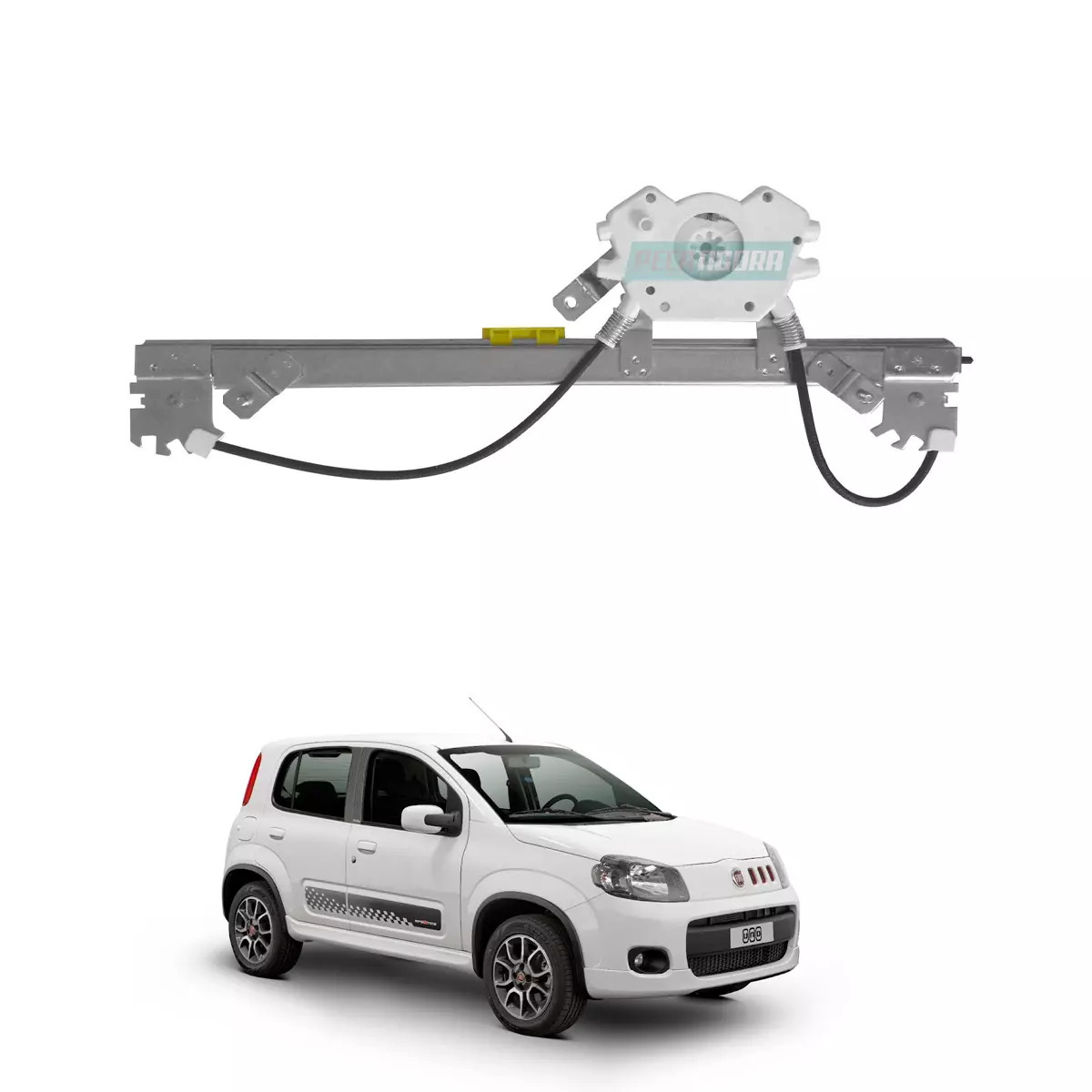 MAQUINA VIDRO TRASEIRA DIR SEM MOTOR UNO 2010 EM DIANTE 4 PORTAS  (518358879-R14