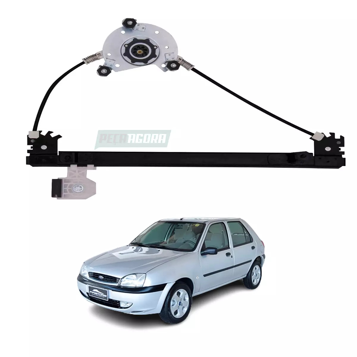MAQUINA VIDRO ELETRICA TRASEIRA ESQ SEM MOTOR MABUCHI 8 DENTES FIESTA 2002 ATE 2