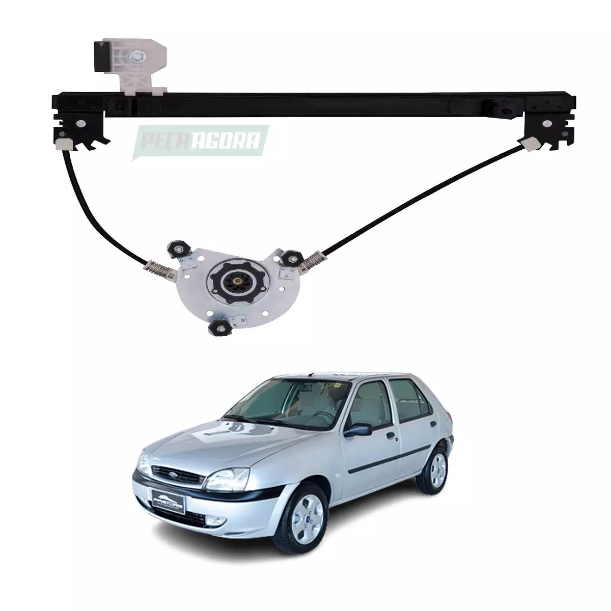 MAQUINA VIDRO ELETRICA TRASEIRA DIR SEM MOTOR MABUCHI 8 DENTES ​FIESTA 2002 AT