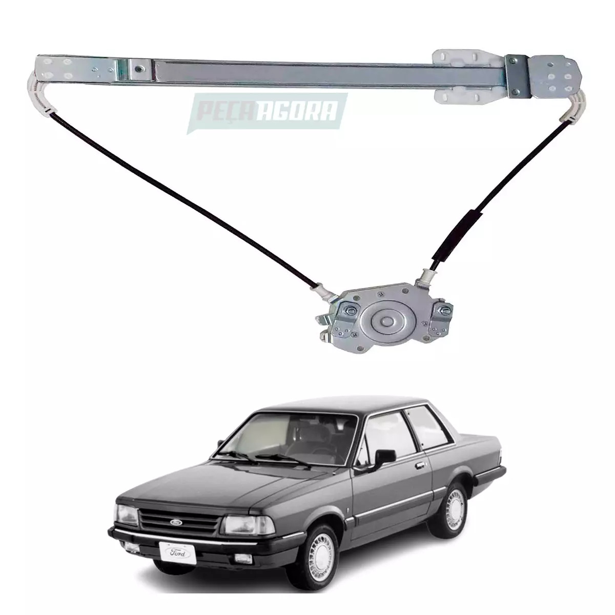 MAQUINA VIDRO ELETRICA DIANTEIRA DIR SEM MOTOR MABUCHI 8 DENTES ​DEL REY 981 A