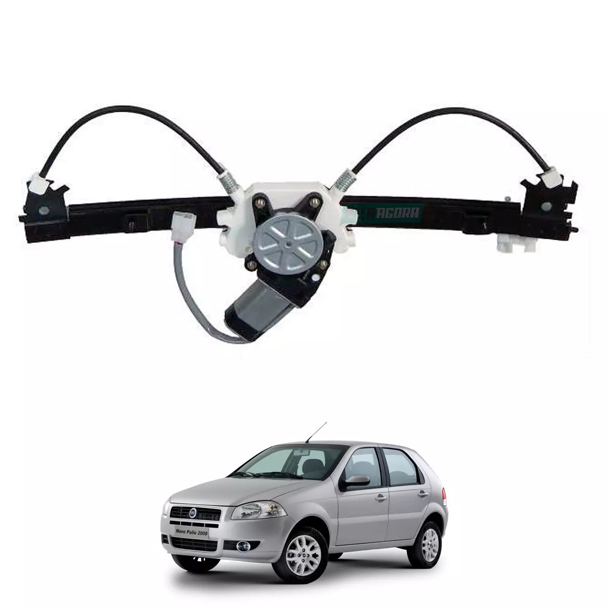 MAQUINA VIDRO ELETRICA DIANTEIRA ESQ COM MOTOR PALIO 96 A 2017 SIENA 97 A 2016  