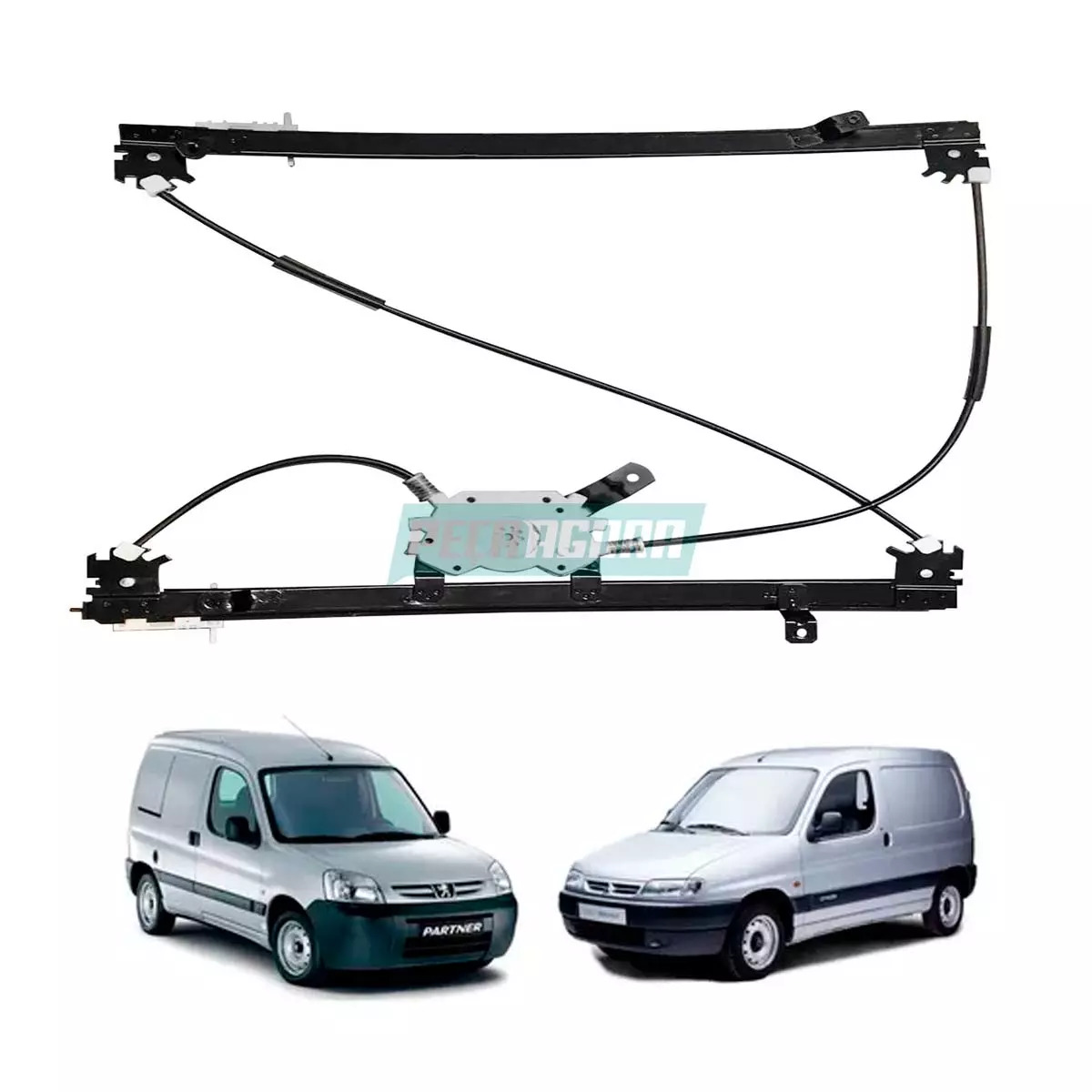 MAQUINA VIDRO ELETRICO ESQ SEM MOTOR MABUCHI CITROEN PARTNER 1999 DIANTE BERLING