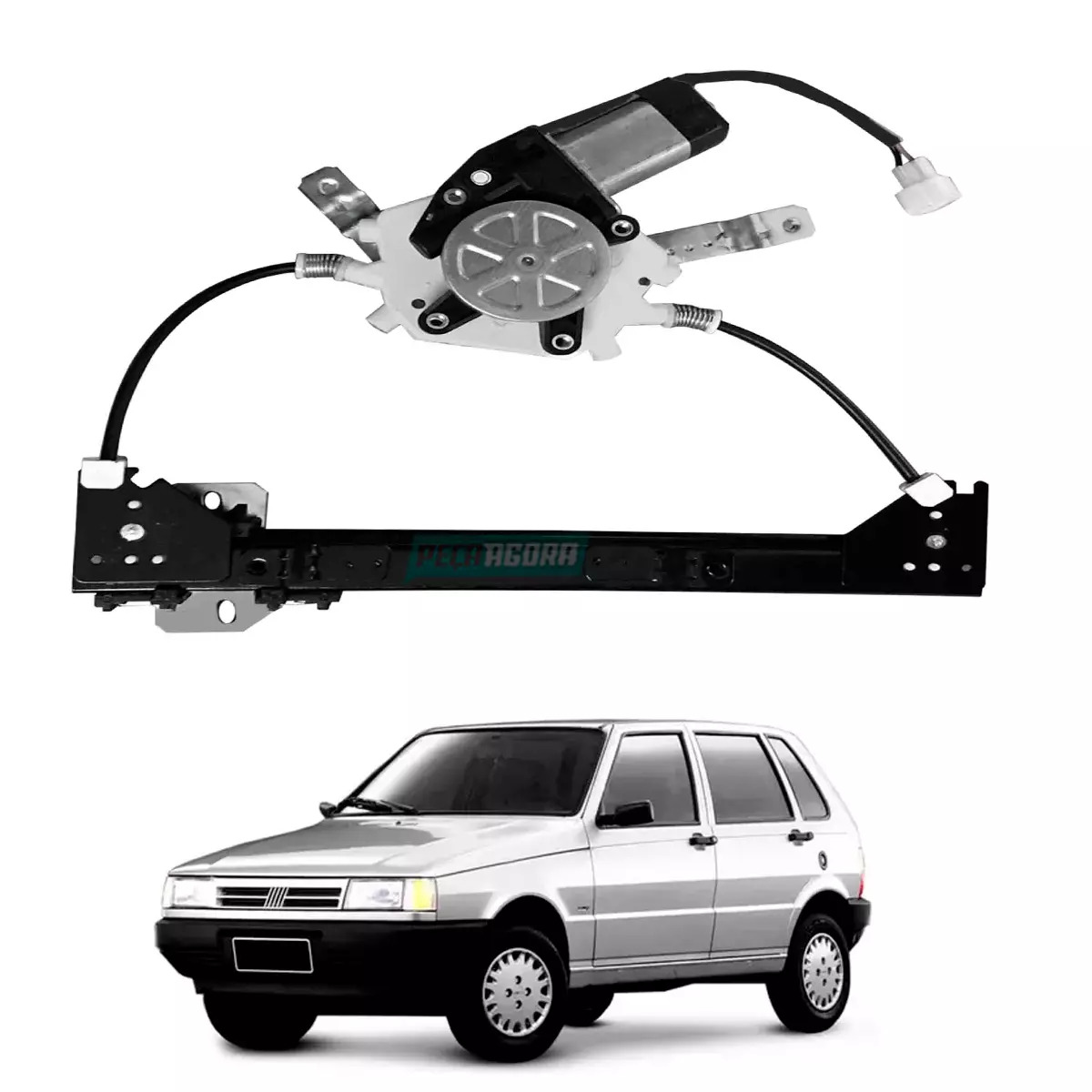 MAQUINA VIDRO ELETRICA TRASEIRA ESQ COM MOTOR UNO 84 A 2010 ELBA 85 A 96 PREMIO 