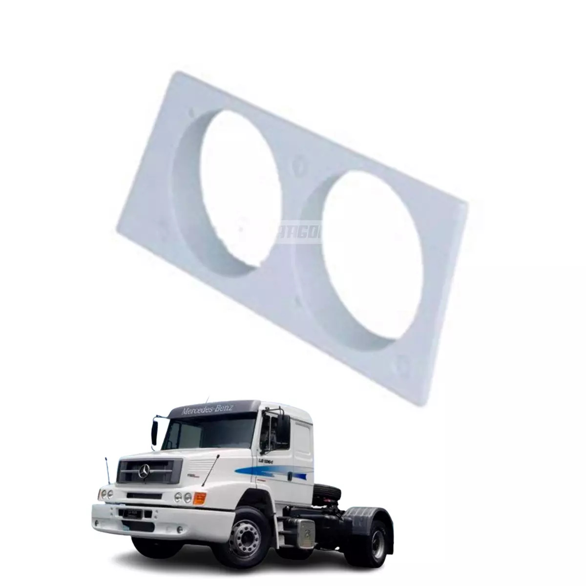 MOLDURA FAROL LE ESQUERDO MB 1634 1938 2638 1632 1218 1418 1618 1620 1623 (69482