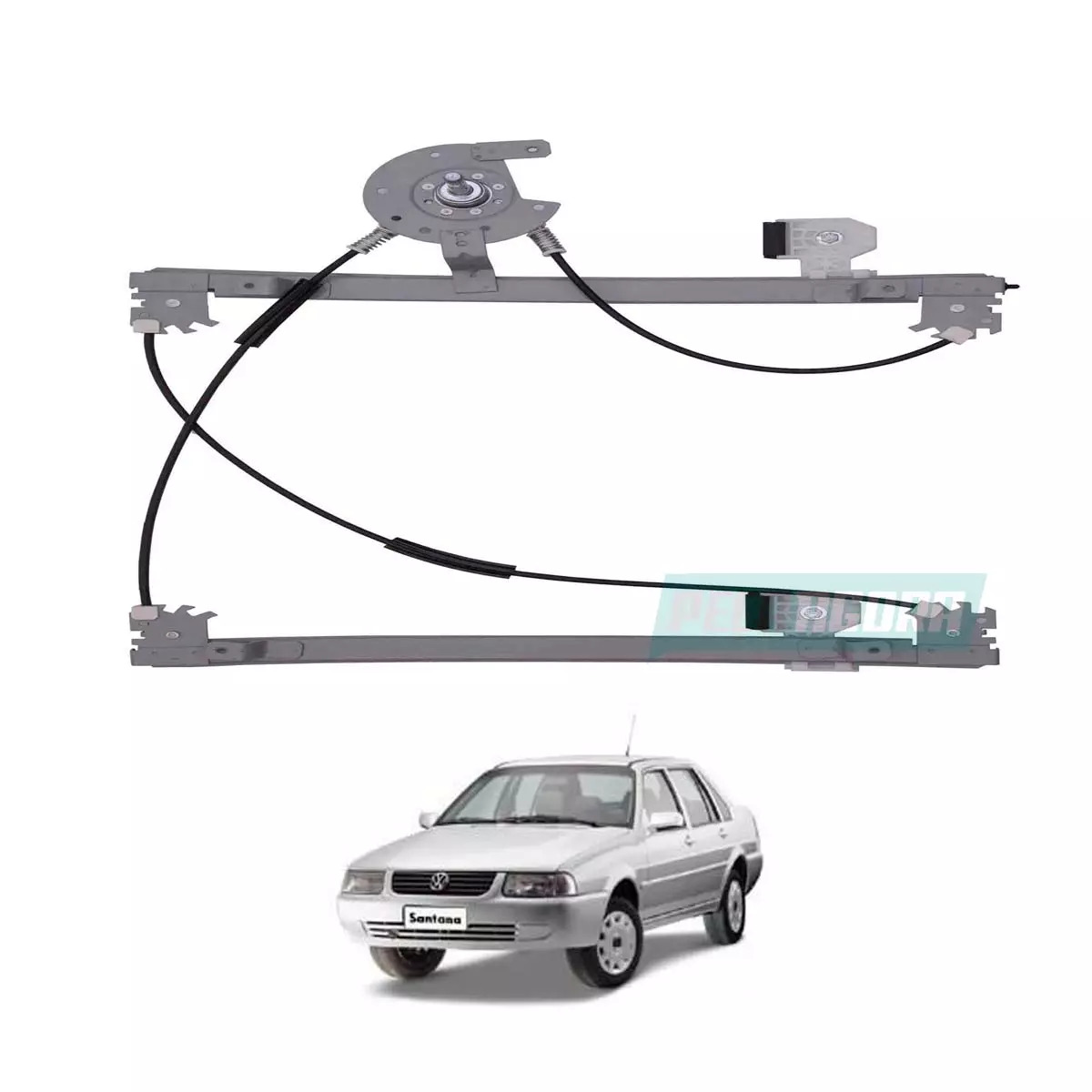 MAQUINA VIDRO MANUAL DIANTEIRA ESQ SANTANA 99 A 02 QUANTUM 99 A 2002 (3278375012