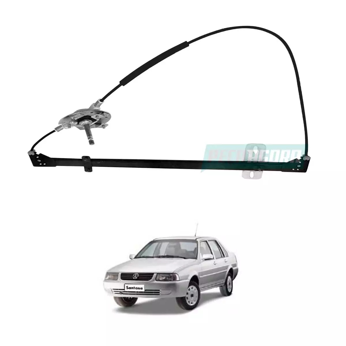 MAQUINA VIDRO MANUAL TRASEIRA ESQ SANTANA 99 A 02 QUANTUM 99 A 02 (3278395018-R4