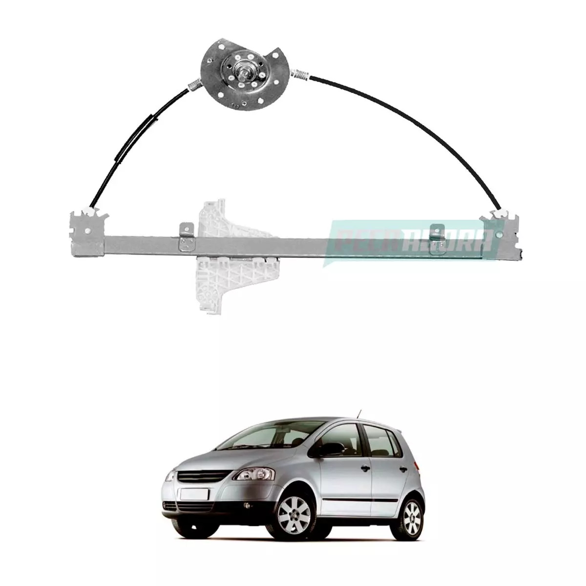 MAQUINA VIDRO MANUAL ESQ FOX 2003 A 2009 2 PORTAS  (5Z3837501E-R4396E)