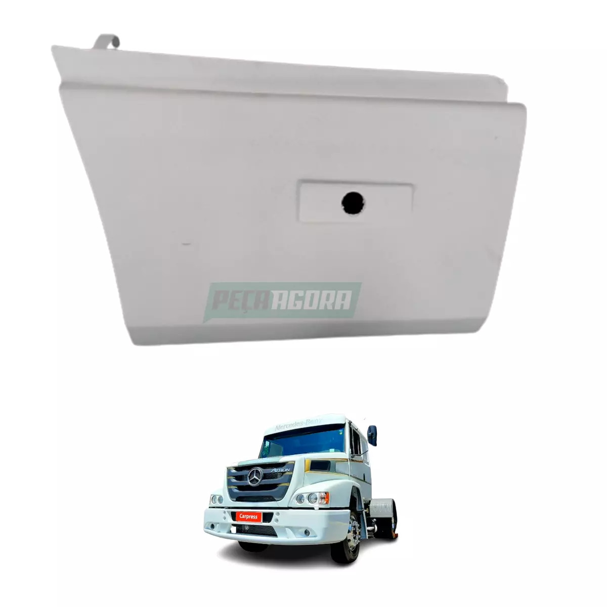 PONTEIRA DIR PARACHOQUE FIBRA MERCEDES 1635 CANAVIEIRO (3848817502-3265)