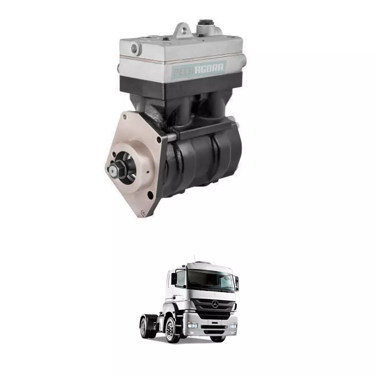 COMPRESSOR AR BICILINDRO MB AXOR OM 457 MERCEDES BENZ AXOR 2035 2040 2044 2535 2