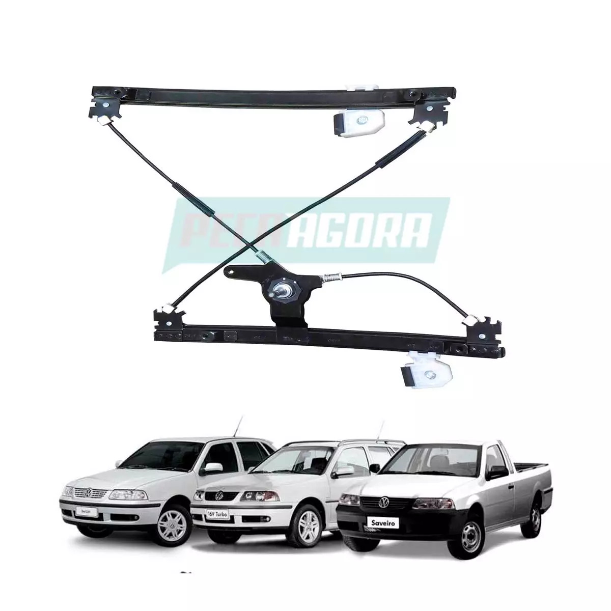 MAQUINA VIDRO MANUAL DIANTEIRA DIR SENTIDO ANTIHORARIO GOL PARATI SAVEIRO (37383