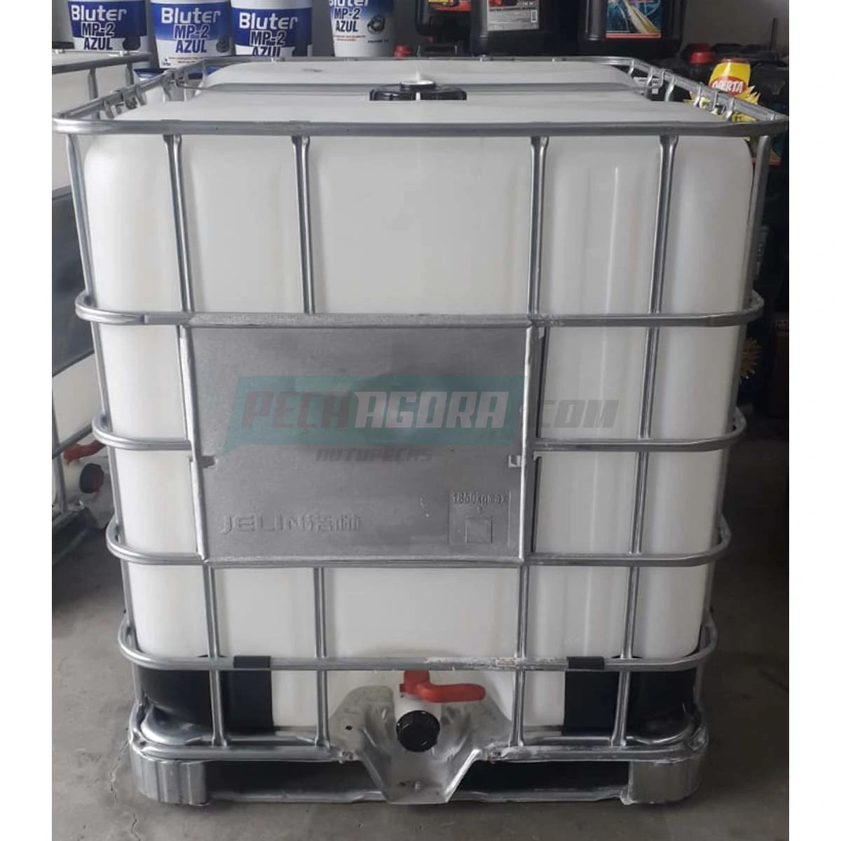 RESERVATORIO TANQUE IBC ARLA 1000 LTS COM GRADE PROTECAO (IBCARL1000PVZ.)